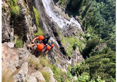 Supervised Via Ferrata: La Cascade de la Fare in Vaujany